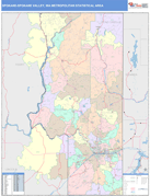 Spokane-Spokane Valley Metro Area Digital Map Color Cast Style